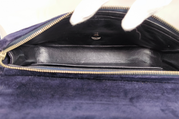 Load image into Gallery viewer, CHANEL  Velvet Matelasse Dark Navy Bagpack