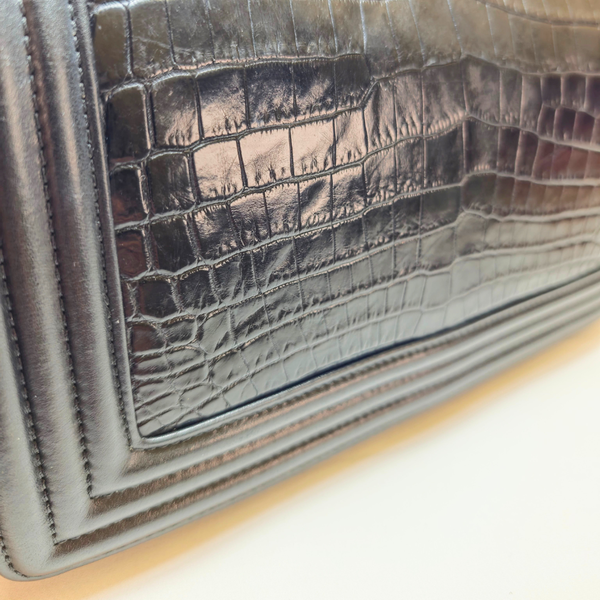 Load image into Gallery viewer, CHANEL Crocodile Leather Flap Boy Bag