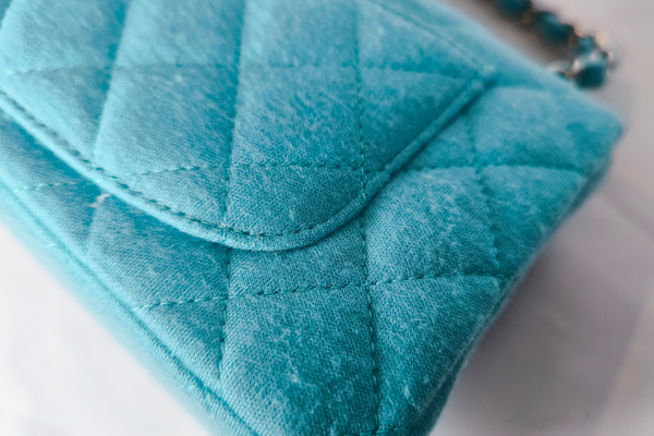 Load image into Gallery viewer, CHANEL cotton Tiffany blue Matelasse