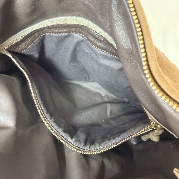 이미지를 갤러리 뷰어에 로드 , BOTTEGA VENETA Vintage Suede Intrecciato Beige Shoulder Bag Hobo