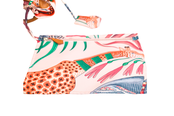 Load image into Gallery viewer, HERMES Silky City PM 33 La Marche du Zambeze Shoulder Bag Size 13 x13 in