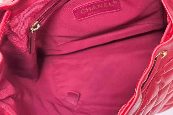 Load image into Gallery viewer, CHANEL Classic Red  Lambskin Matelasse Qilted Backpack