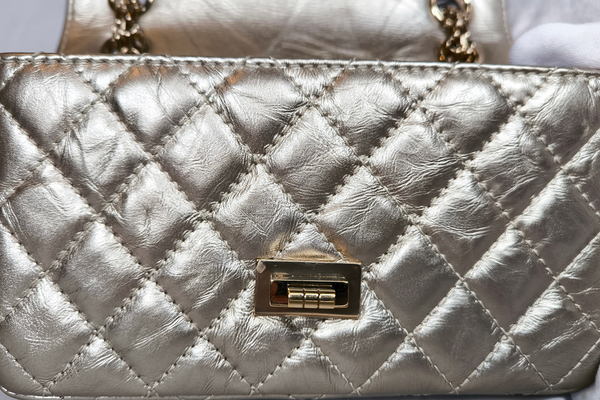 Load image into Gallery viewer, CHANEL 2.55 Mini Matelasse Gold Shoulder Bag