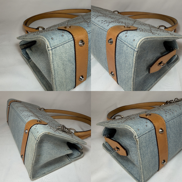 Load image into Gallery viewer, Christian Dior Denim Lady Dior East West Vintage Shoulder Bag