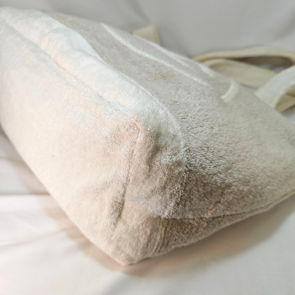 将图片加载到图库查看器,CHANEL Cotton CC Beach Tote Towel Bag Beige White