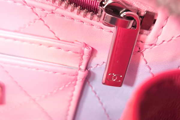 Load image into Gallery viewer, CHANEL Pink PVC & Multicolor Patent Leather CC Vanity Case
