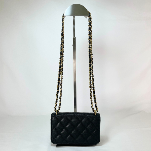 Load image into Gallery viewer, CHANEL Quilted Caviar Pocket Twins Clutch Light Gold Hardware, 2023