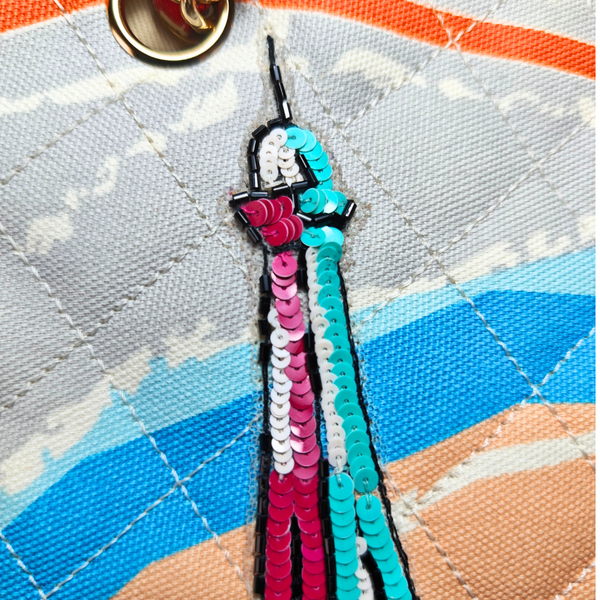 画像をギャラリービューアに読み込む, CHANEL エッフェルタワー キャンバスショルダーバッグ