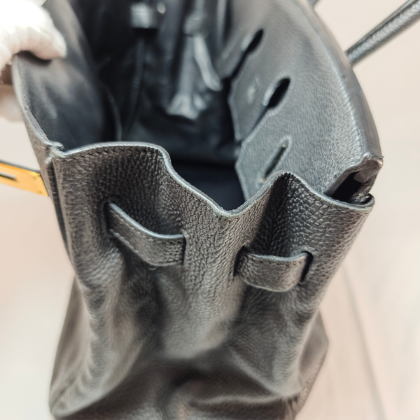 Load image into Gallery viewer, HERMES Birkin 35 Togo Leather Black Square O 2011