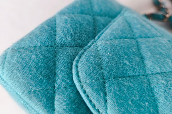Load image into Gallery viewer, CHANEL cotton Tiffany blue Matelasse