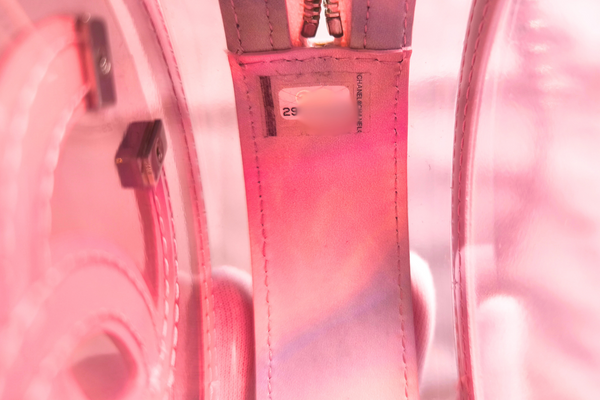 Load image into Gallery viewer, CHANEL Pink PVC & Multicolor  Patent Leather CC Round Shoulder Bag