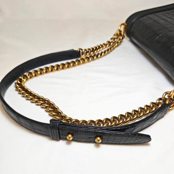 Load image into Gallery viewer, CHANEL Crocodile Leather Flap Boy Bag