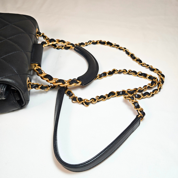 Load image into Gallery viewer, CHANEL Mini Black Lambskin In The Loop Flap