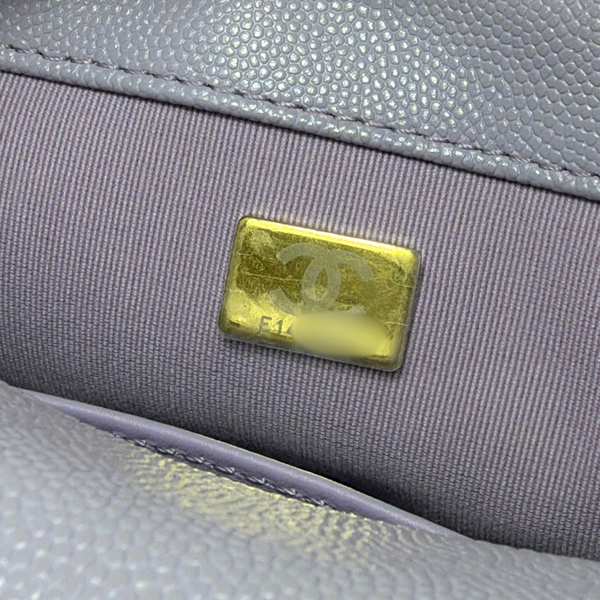 Load image into Gallery viewer, CHANEL Caviar Quilted Funky Match Mini Flap Light Purple