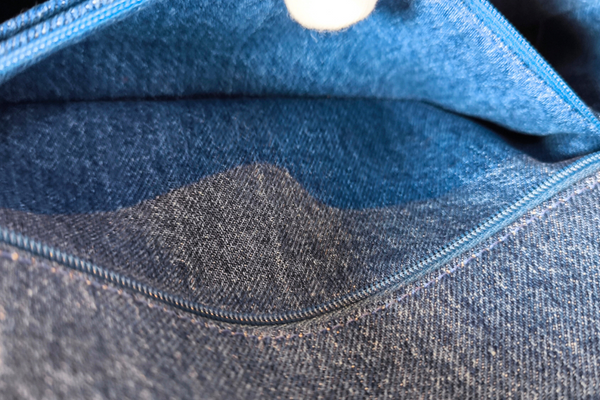 Load image into Gallery viewer, CHANEL Egyptian Hieroglyph Flap Bag Denim and Shearling Medium