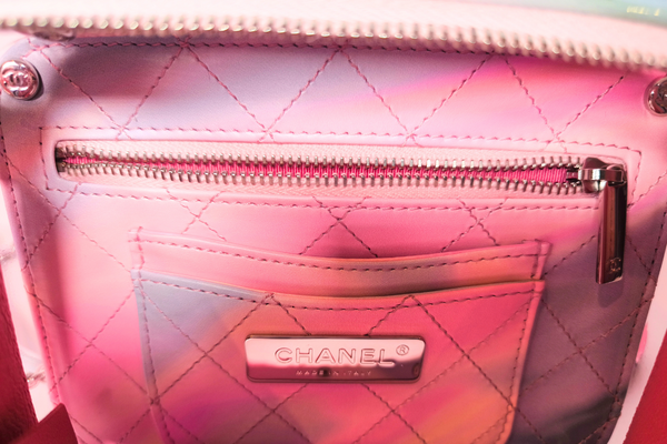 Load image into Gallery viewer, CHANEL Pink PVC & Multicolor Patent Leather CC Vanity Case