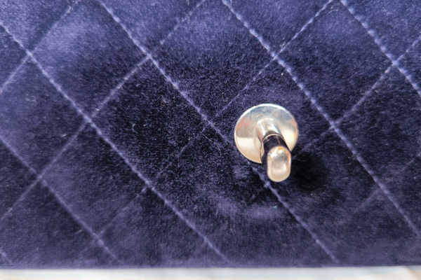 Load image into Gallery viewer, CHANEL  Velvet Matelasse Dark Navy Bagpack