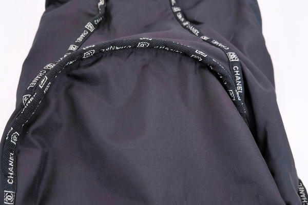 Load image into Gallery viewer, CHANEL Sport Line  Black Mesh Gray Logo  Play Strap Backpack