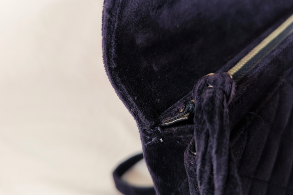 Load image into Gallery viewer, CHANEL  Velvet Matelasse Dark Navy Bagpack