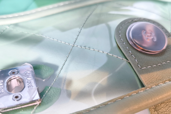 Load image into Gallery viewer, CHANEL  PVC&Multicolor Matelasse Clear Tote Bag