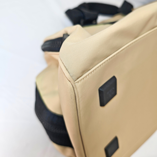 Load image into Gallery viewer, CHANEL Sport Line Boston Travel Nylon Duffle Bag Black Beige CC Logo