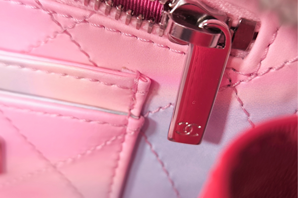 Load image into Gallery viewer, CHANEL Pink PVC & Multicolor Patent Leather CC Vanity Case