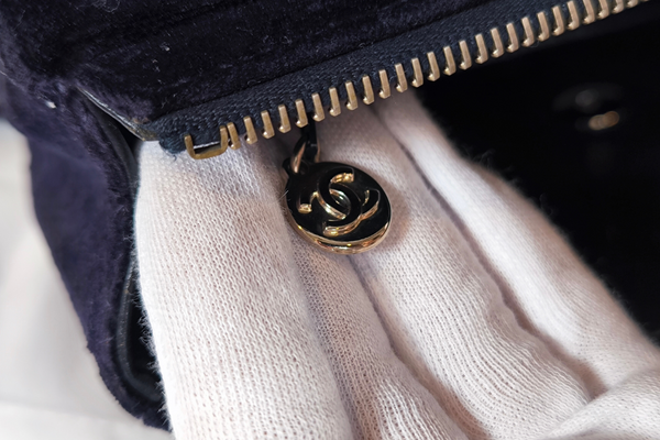 Load image into Gallery viewer, CHANEL  Velvet Matelasse Dark Navy Bagpack