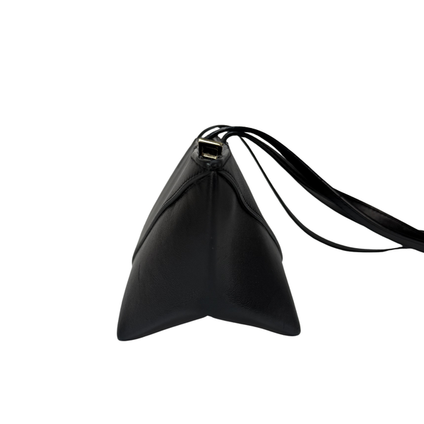 Load image into Gallery viewer, LOEWE Cropped Puzzle Fold Shoulder Bag In Shiny Calfskin Black