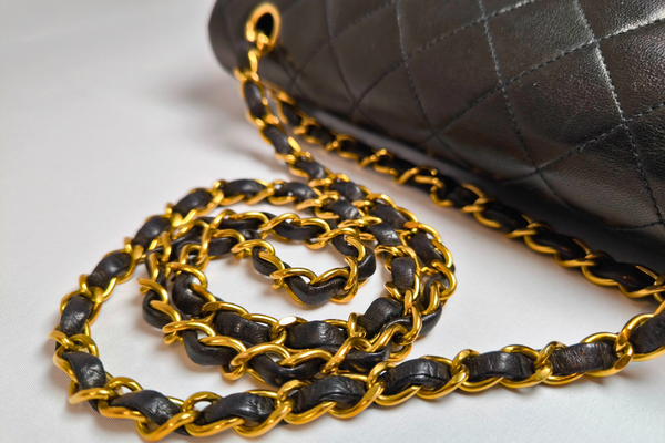 Load image into Gallery viewer, CHANEL Classic Flap Shoulder Bag Matelasse Chain Lambskin Beige Gold Hardware