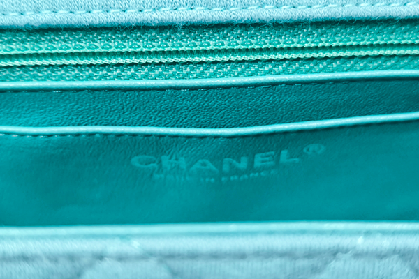 Load image into Gallery viewer, CHANEL cotton Tiffany blue Matelasse