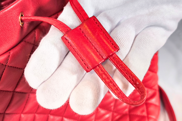 Load image into Gallery viewer, CHANEL Classic Red  Lambskin Matelasse Qilted Backpack