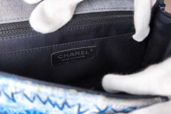 Load image into Gallery viewer, CHANEL Classic Single Flap Bag Multicolor Patchwork Denim Medium