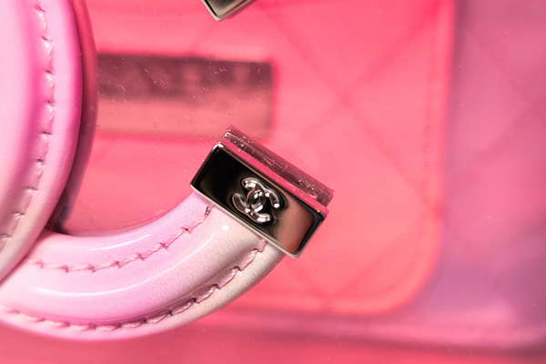 Load image into Gallery viewer, CHANEL Pink PVC & Multicolor Patent Leather CC Vanity Case