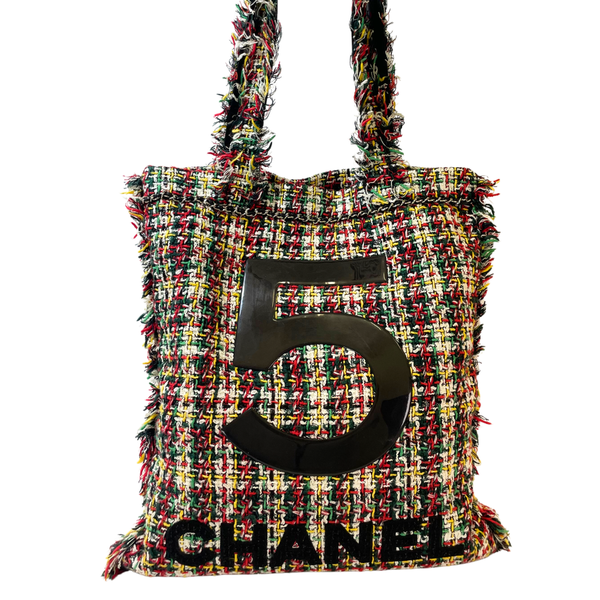 将图片加载到图库查看器,CHANEL No. 5 Shopping Tote Tweed Large
