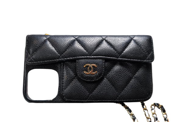 将图片加载到图库查看器,CHANEL Matelasse smart phone case(iphone 12promax,13promax,14plus)