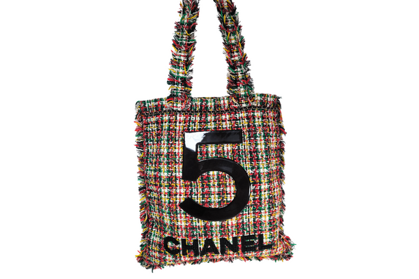 Load image into Gallery viewer, CHANEL  No. 5 Shopping Tote Tweed Large