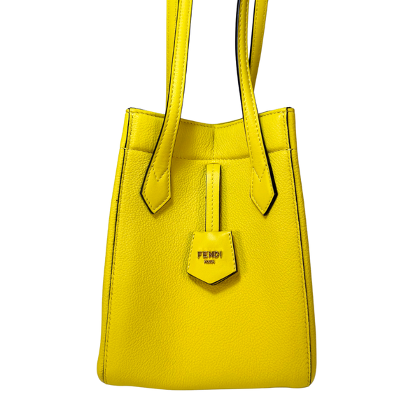 Load image into Gallery viewer, FENDI Origami Mini Yellow Leather Shoulder Bag 2023