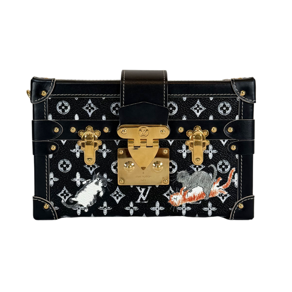 将图片加载到图库查看器,LOUIS VUITTON LV Catogram Petit Malle Monogram Black