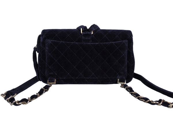 Load image into Gallery viewer, CHANEL  Velvet Matelasse Dark Navy Bagpack