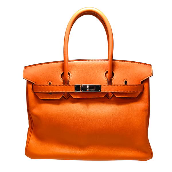 이미지를 갤러리 뷰어에 로드 , HERMES Birkin 30 Veau Gulliver Orange Square L 2008