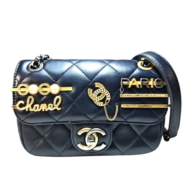 Load image into Gallery viewer, CHANEL Matelasse Clip Coco Lambskin Chain Shoulder Bag