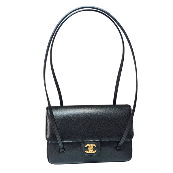 Load image into Gallery viewer, CHANEL 26 Black Preppy CC Shoulder Bag