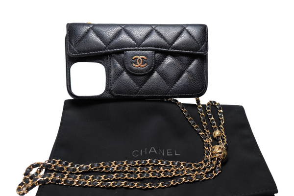 将图片加载到图库查看器,CHANEL Matelasse smart phone case(iphone 12promax,13promax,14plus)