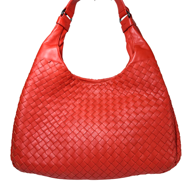 이미지를 갤러리 뷰어에 로드 , BOTTEGA VENETA Intrecciato Red Shoulder Bag Hobo