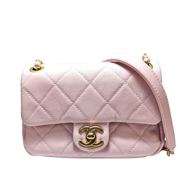 Load image into Gallery viewer, CHANEL Matelasse Chain Shoulder Bag leather Grained calfskin Pink