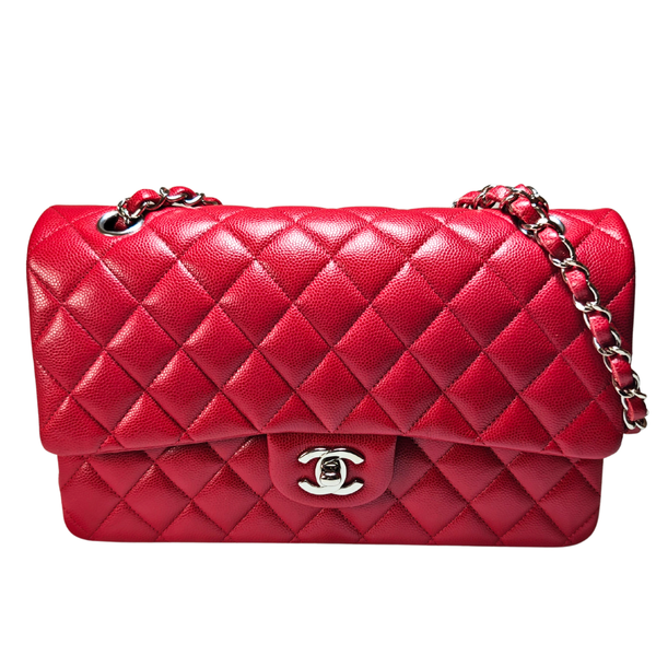 Load image into Gallery viewer, CHANEL Red Caviar Medium Classic Flap Bag