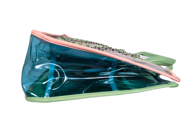 Load image into Gallery viewer, CHANEL  PVC&Multicolor Matelasse Clear Tote Bag