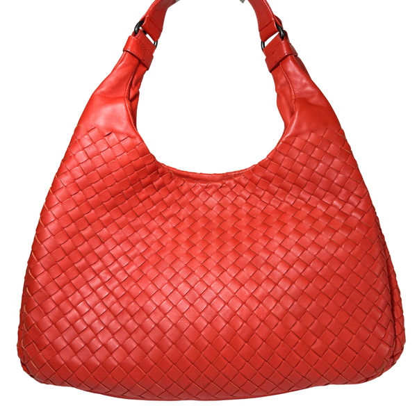 이미지를 갤러리 뷰어에 로드 , BOTTEGA VENETA Intrecciato Red Shoulder Bag Hobo