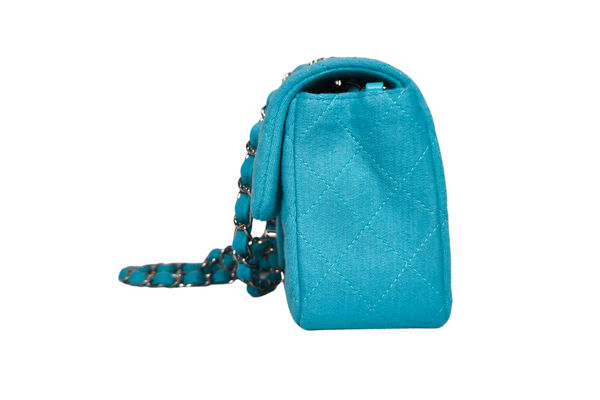 Load image into Gallery viewer, CHANEL cotton Tiffany blue Matelasse