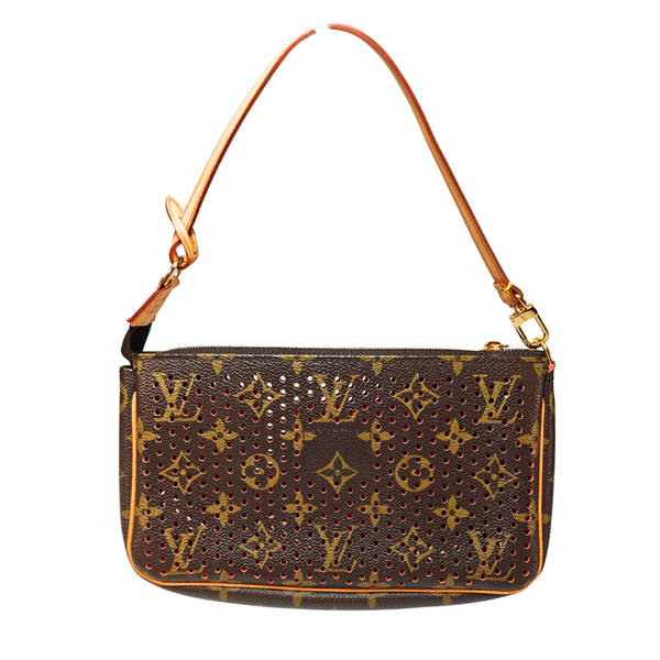 Load image into Gallery viewer, LOUIS VUITTON Perforated Pochette Accessories Monogram Canvas Fuchsia M95185